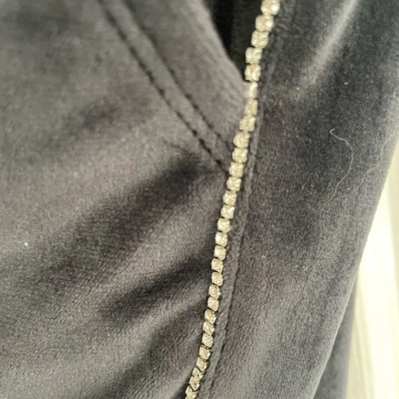 Like new Victoria Secret black velour joggers with rhinestones - Picture 7 of 10